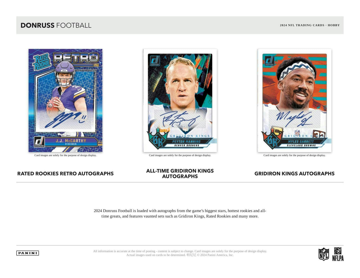 2024 Panini Donruss Football Hobby Box - Columbia Hobby - Sports Card Boxes - Toploaders - Card Savers