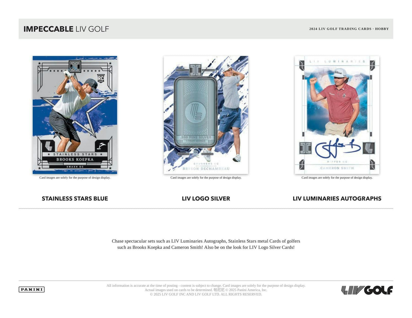 2024 Panini Impeccable LIV Golf Hobby Box - Columbia Hobby - Sports Card Boxes - Toploaders - Card Savers