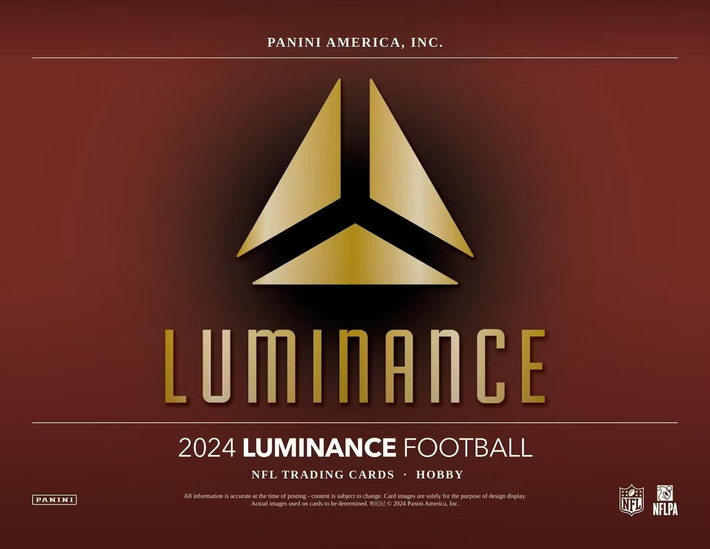 2024 Panini Luminance Football Hobby Box - Columbia Hobby - Sports Card Boxes - Toploaders - Card Savers