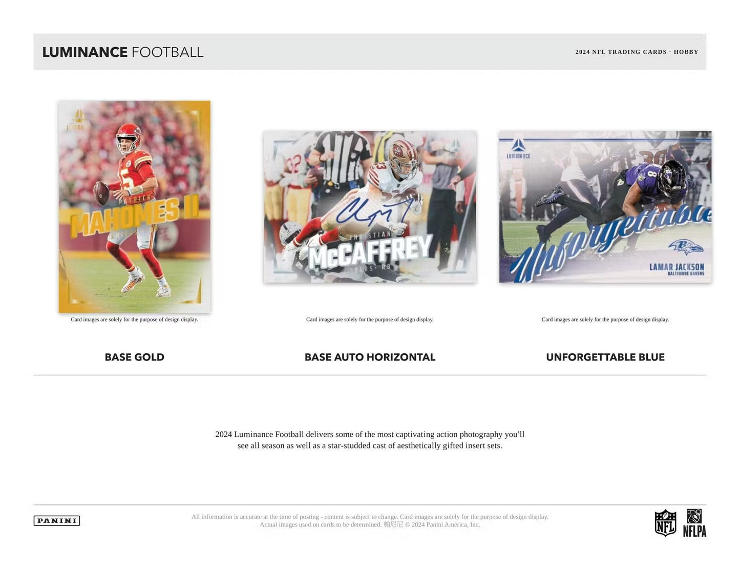 2024 Panini Luminance Football Hobby Box - Columbia Hobby - Sports Card Boxes - Toploaders - Card Savers