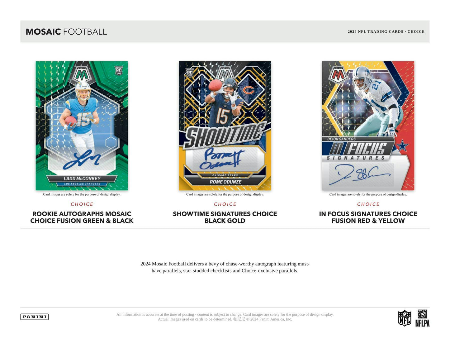 2024 Panini Mosaic Football Choice Box - Columbia Hobby - Sports Card Boxes - Toploaders - Card Savers