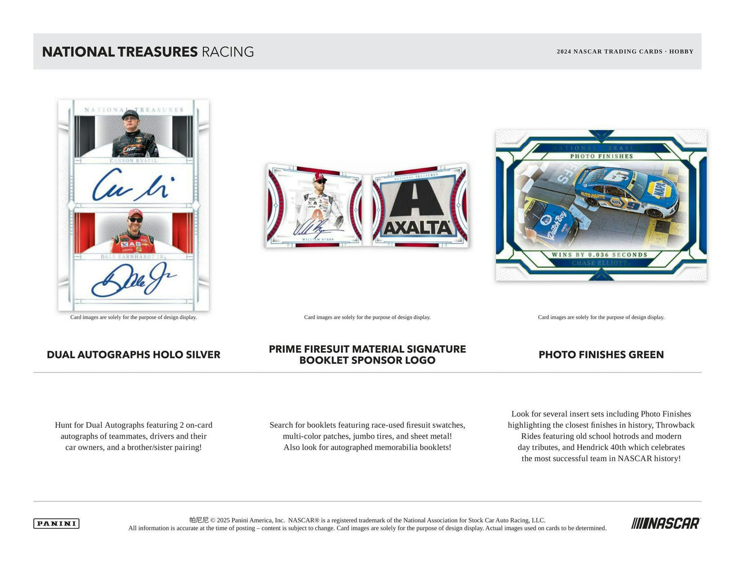 2024 Panini National Treasures Racing Hobby Box - Columbia Hobby - Sports Card Boxes - Toploaders - Card Savers