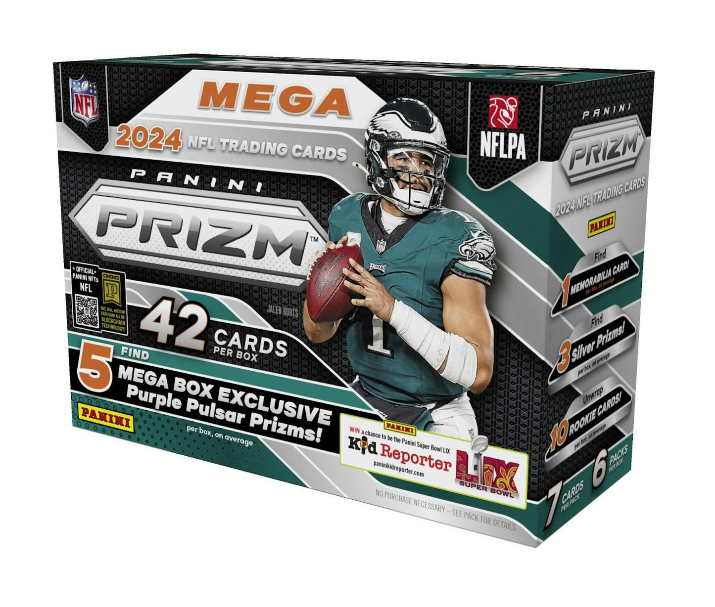 2024 Panini Prizm Football Hobby Mega Box (Purple Pulsar Prizms!) - Columbia Hobby - Sports Card Boxes - Toploaders - Card Savers