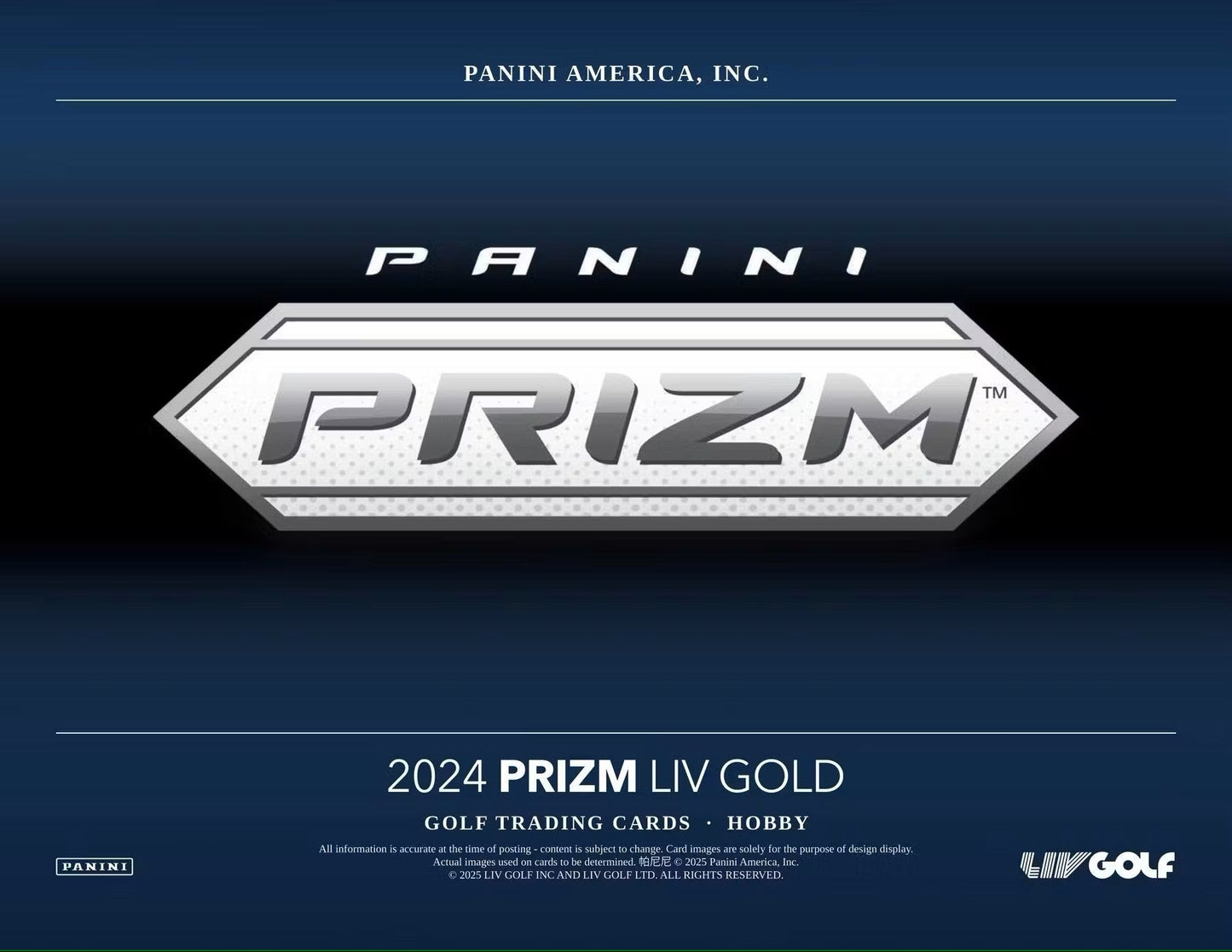 2024 Panini Prizm LIV Golf Hobby Box - Columbia Hobby - Sports Card Boxes - Toploaders - Card Savers