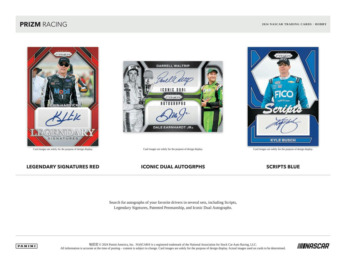2024 Panini Prizm NASCAR Racing Hobby Box - Columbia Hobby - Sports Card Boxes - Toploaders - Card Savers