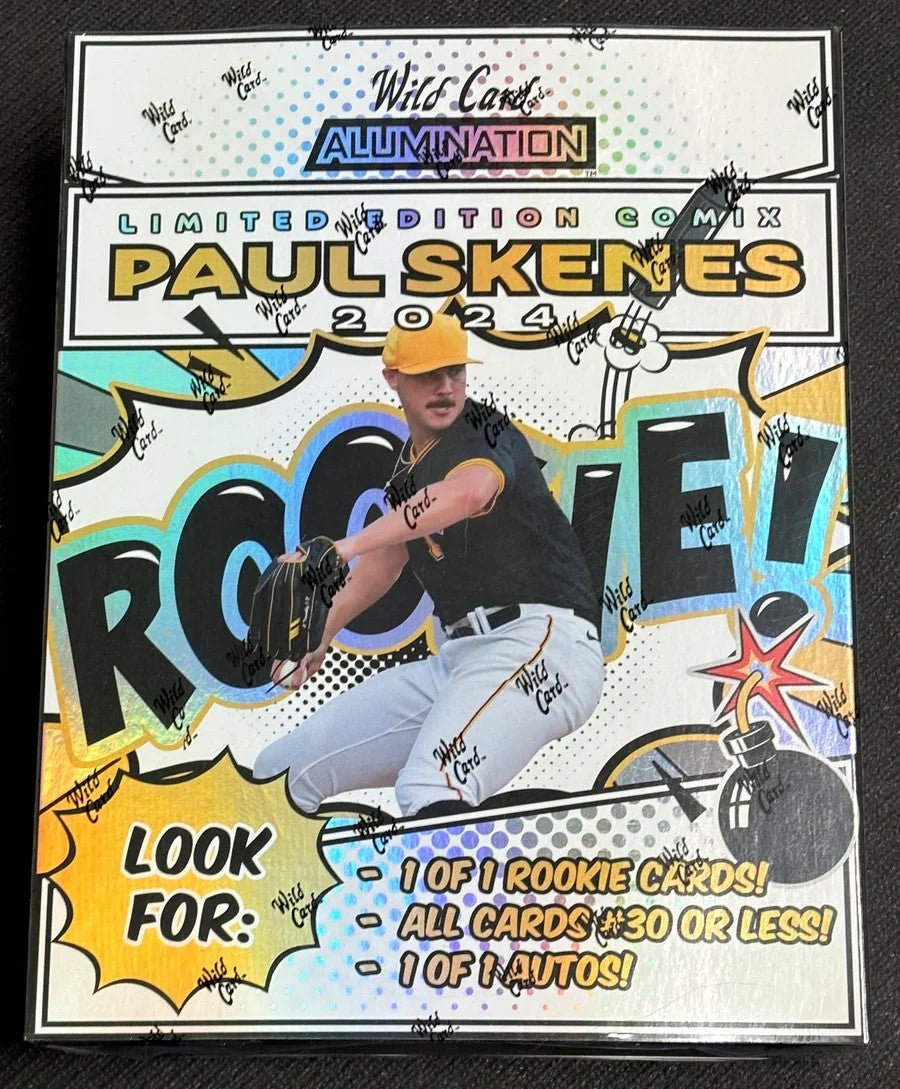 limited edition sports cards 2024 Paul Skenes Comix Wild Card Alumination Limited Edition Hobby Box