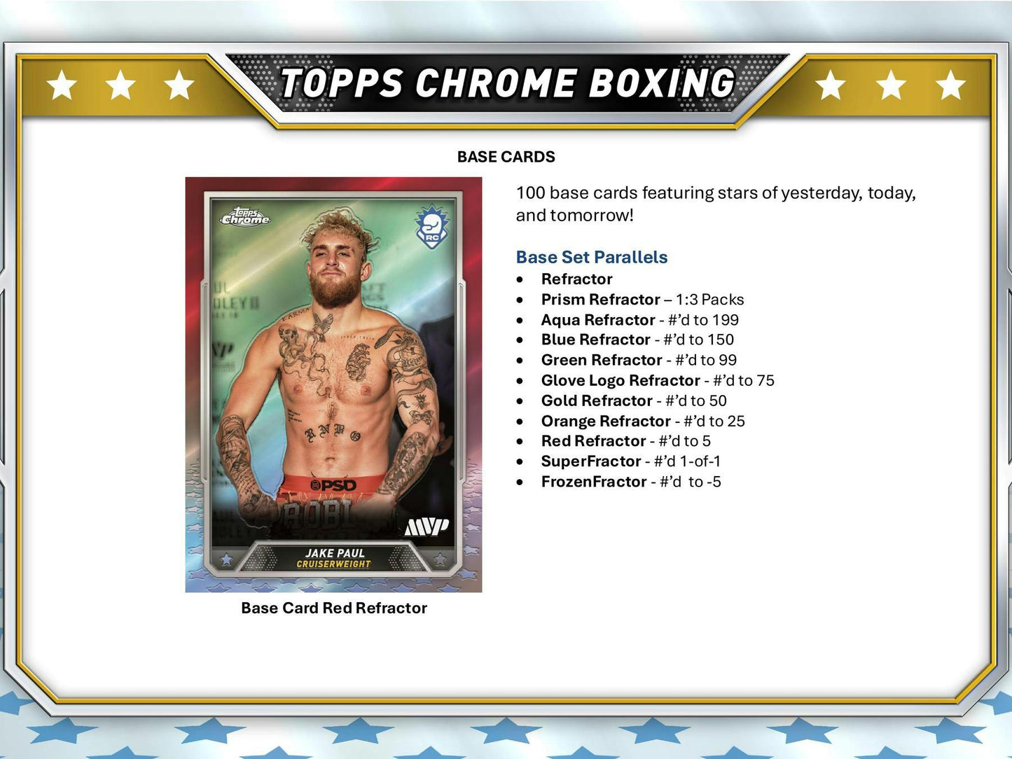 2024 Topps Chrome Boxing Hobby Box | Columbia Sports Cards - Columbia Hobby - Sports Card Boxes - Toploaders - Card Savers