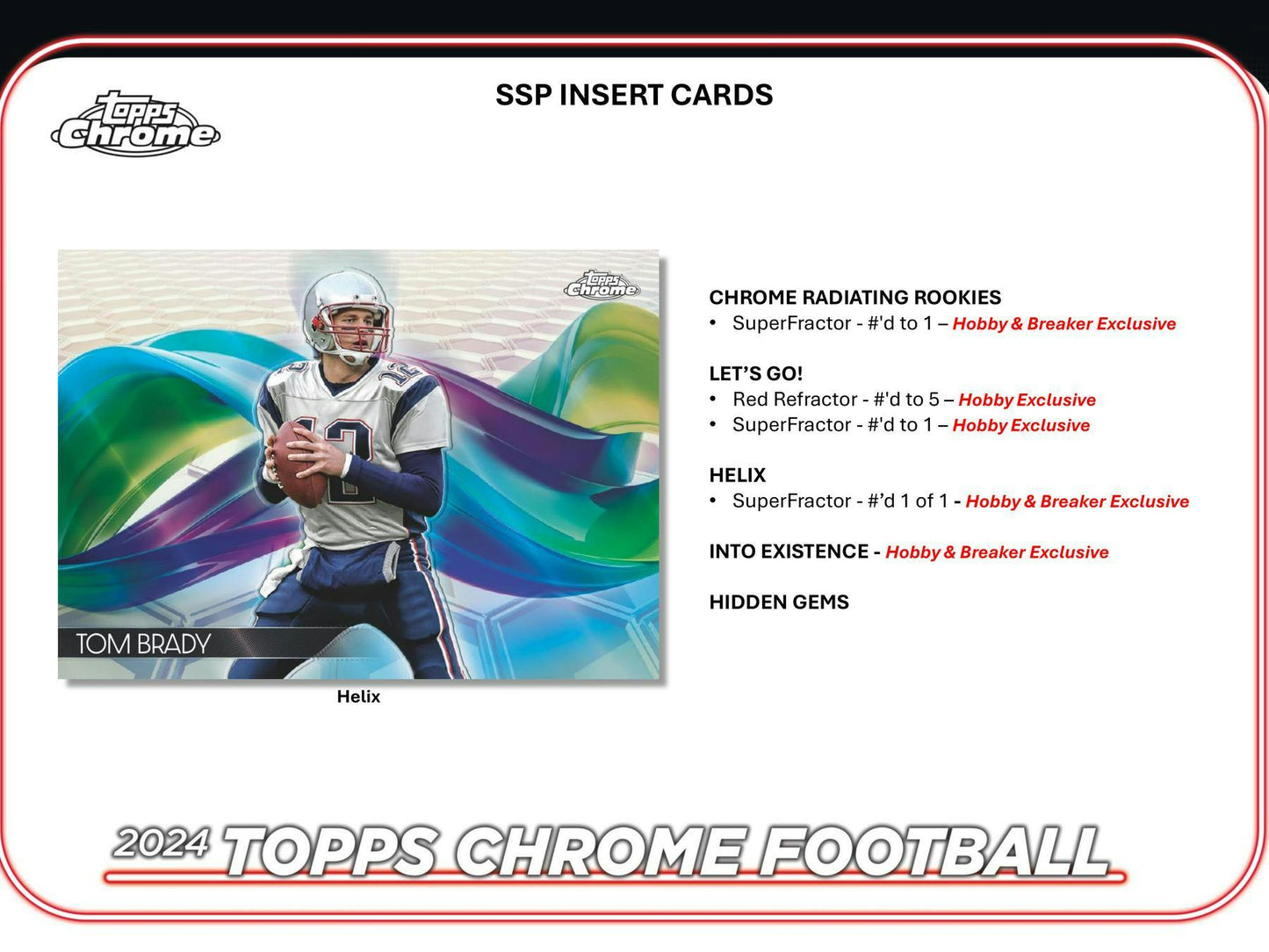 2024 Topps Chrome Football Hobby Box - Columbia Hobby - Sports Card Boxes - Toploaders - Card Savers