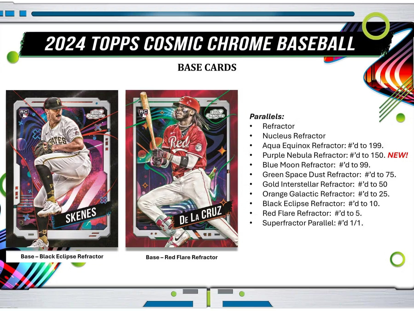 2024 Topps Cosmic Chrome Baseball Hobby Box - Columbia Hobby - Sports Card Boxes - Toploaders - Card Savers