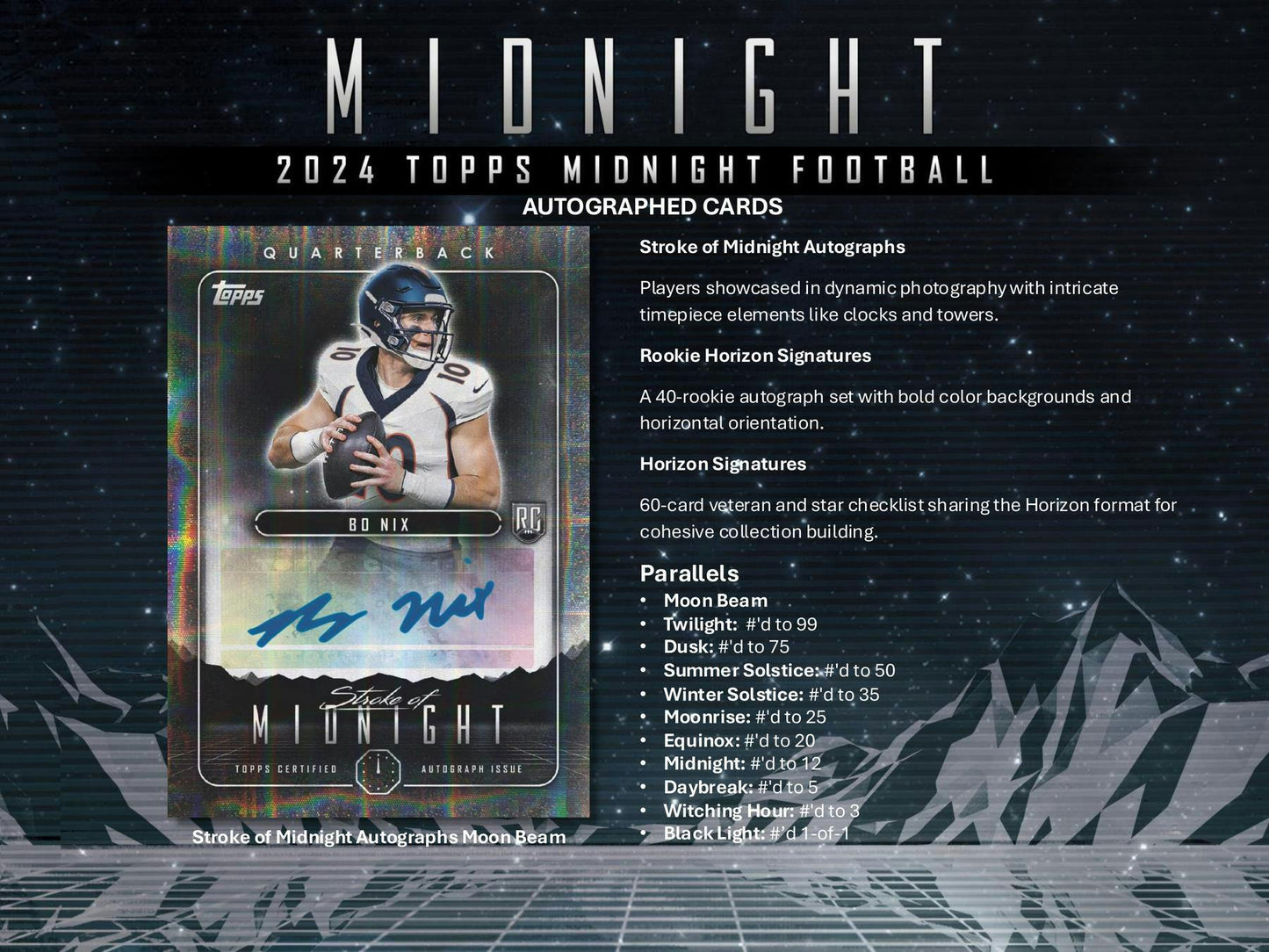2024 Topps Midnight Football Hobby Box - Columbia Hobby - Sports Card Boxes - Toploaders - Card Savers