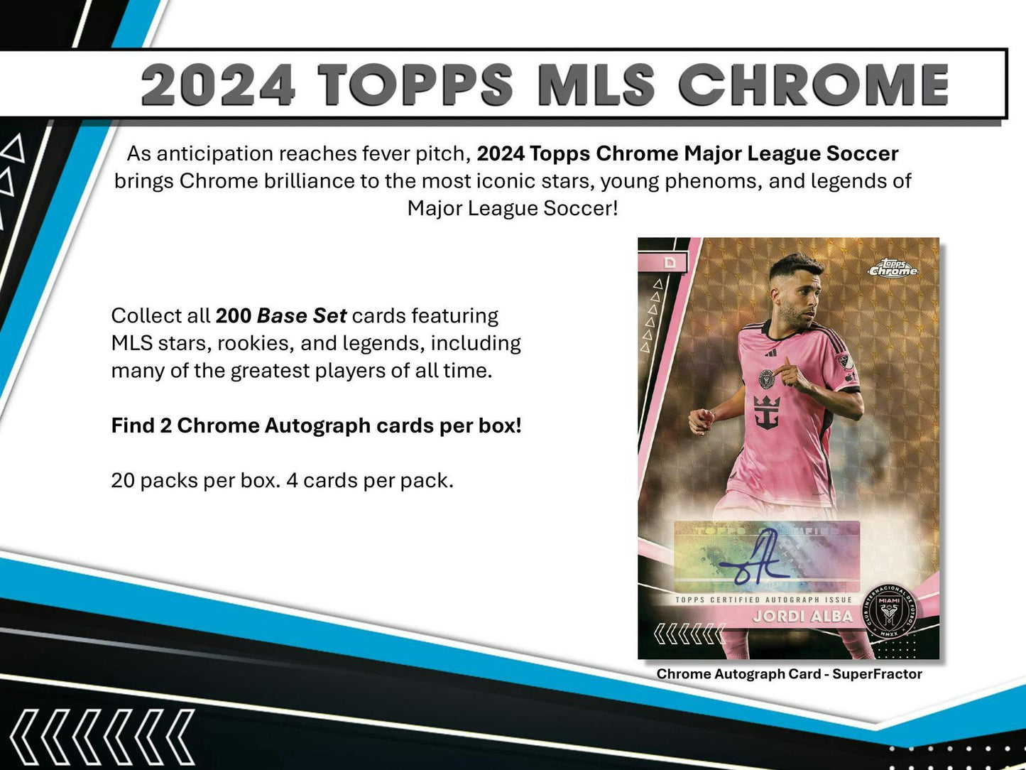 2024 Topps MLS Major League Soccer Chrome Hobby Box - Columbia Hobby - Sports Card Boxes - Toploaders - Card Savers