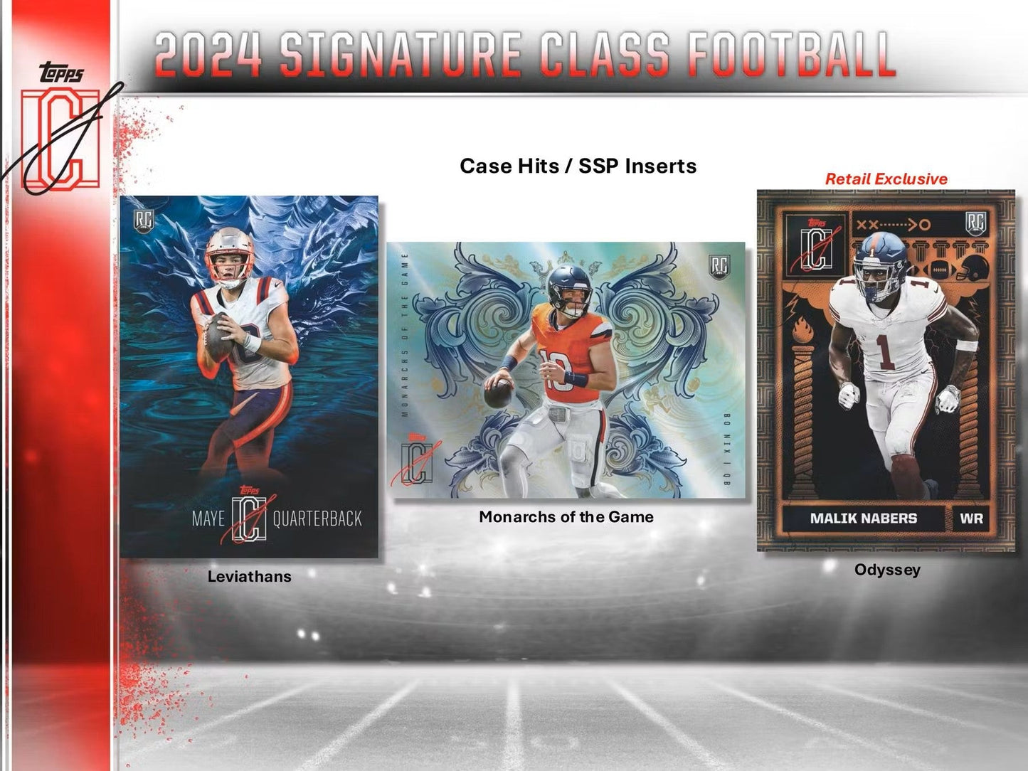 2024 Topps Signature Class Football Mega Box - Columbia Hobby - Sports Card Boxes - Toploaders - Card Savers