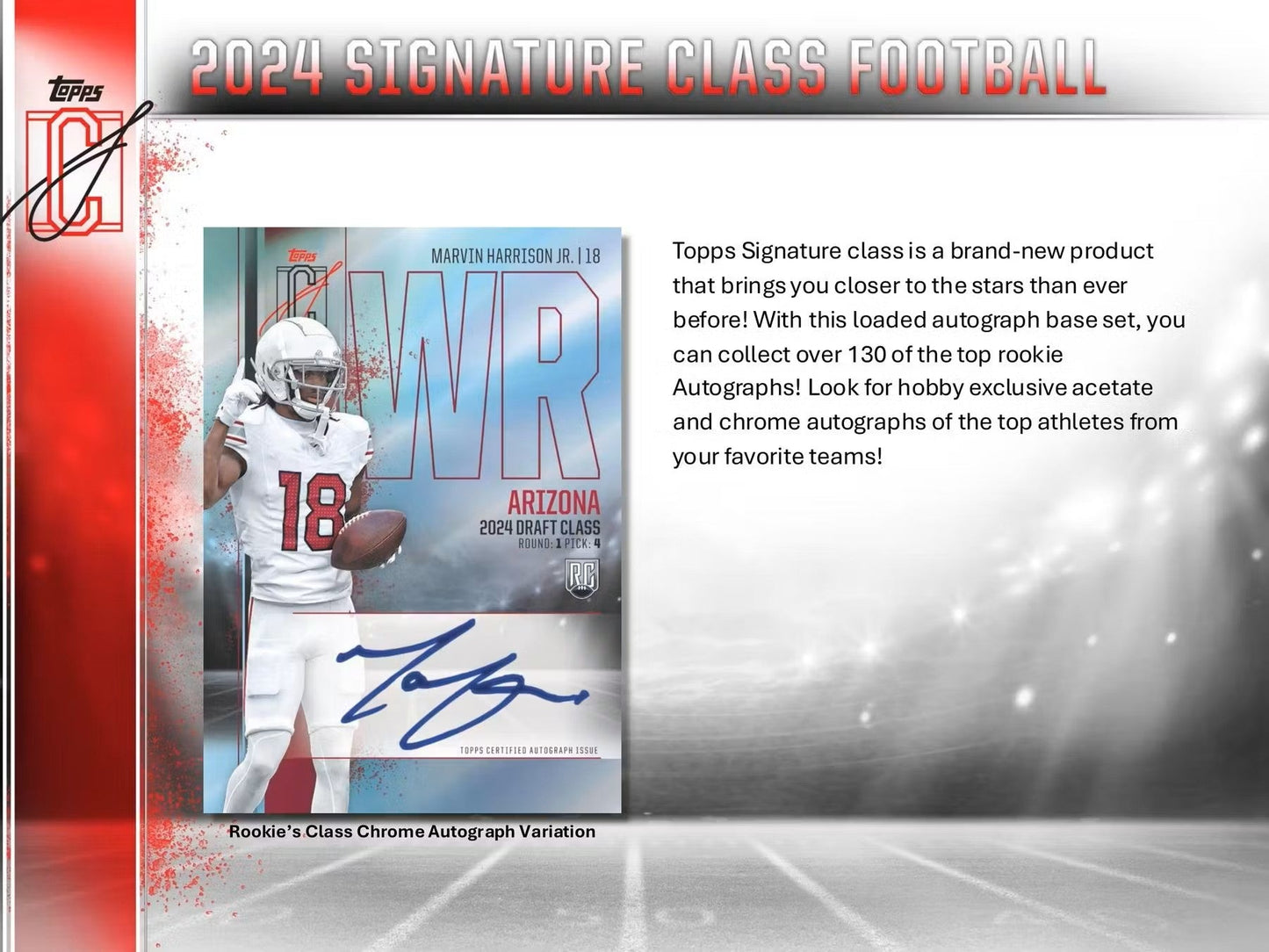 2024 Topps Signature Class Football Mega Box - Columbia Hobby - Sports Card Boxes - Toploaders - Card Savers