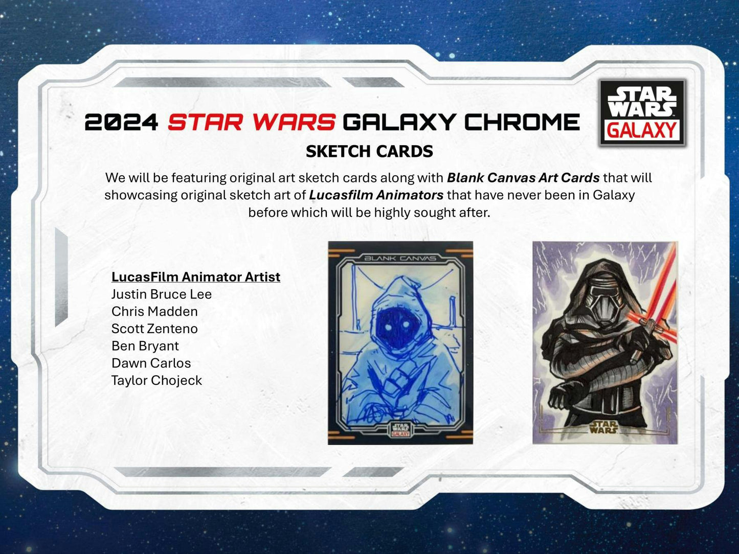 2024 Topps Star Wars Chrome Galaxy Hobby Box - Columbia Hobby - Sports Card Boxes - Toploaders - Card Savers