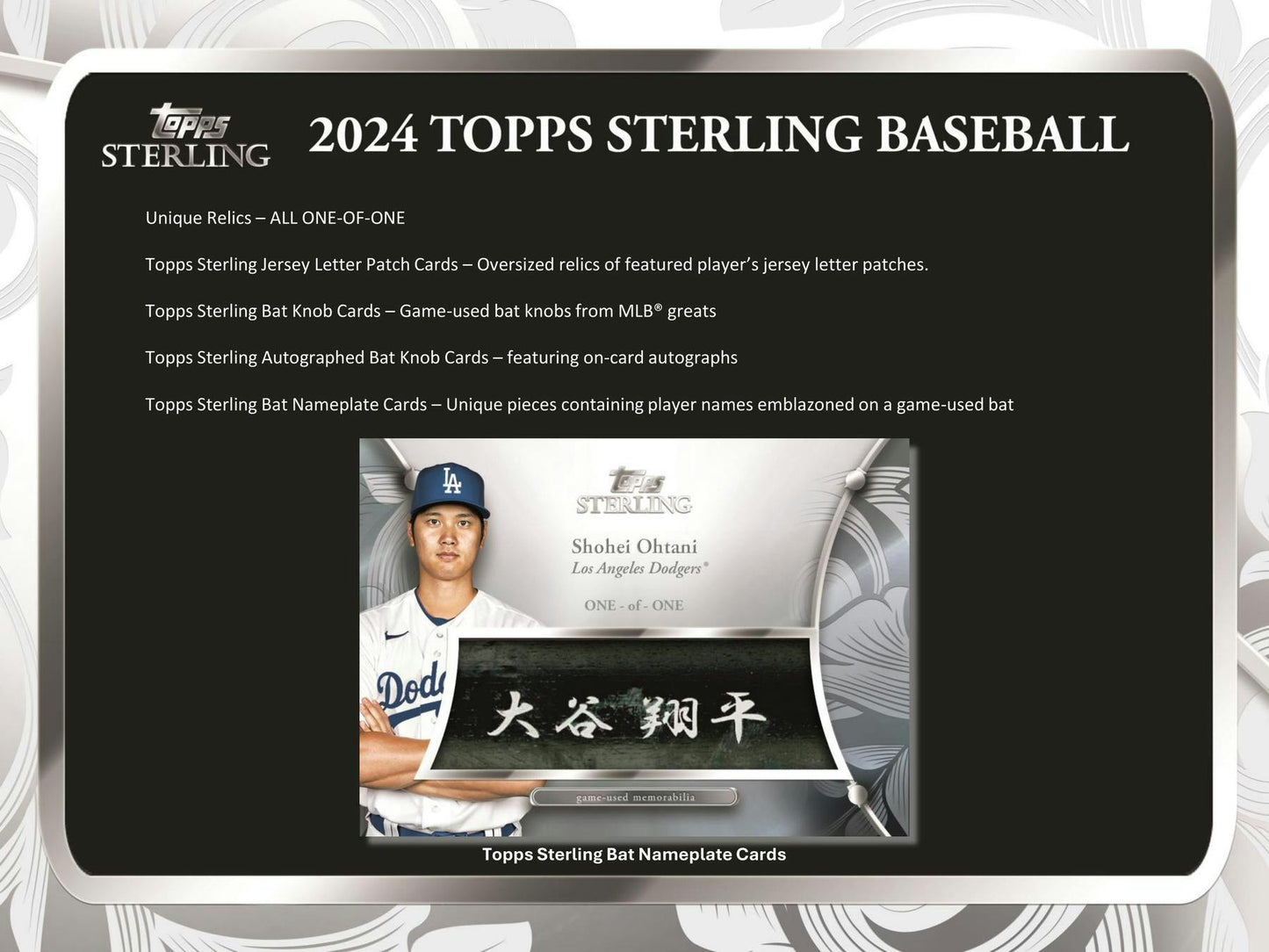 2024 Topps Sterling Baseball Hobby Box - Columbia Hobby - Sports Card Boxes - Toploaders - Card Savers