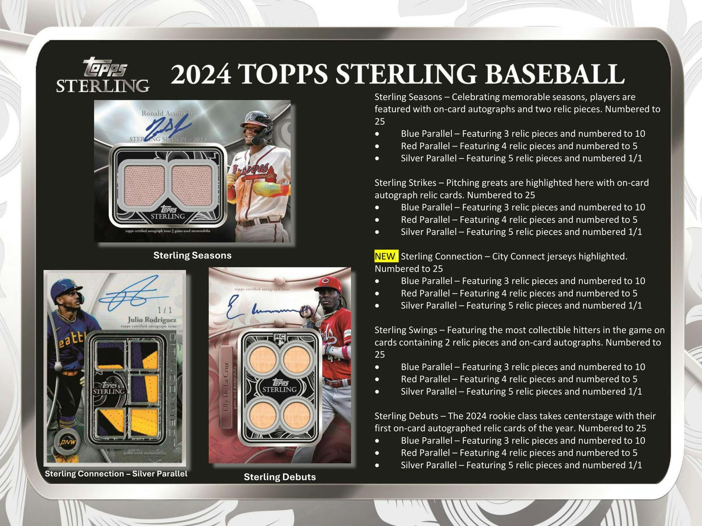 2024 Topps Sterling Baseball Hobby Box - Columbia Hobby - Sports Card Boxes - Toploaders - Card Savers