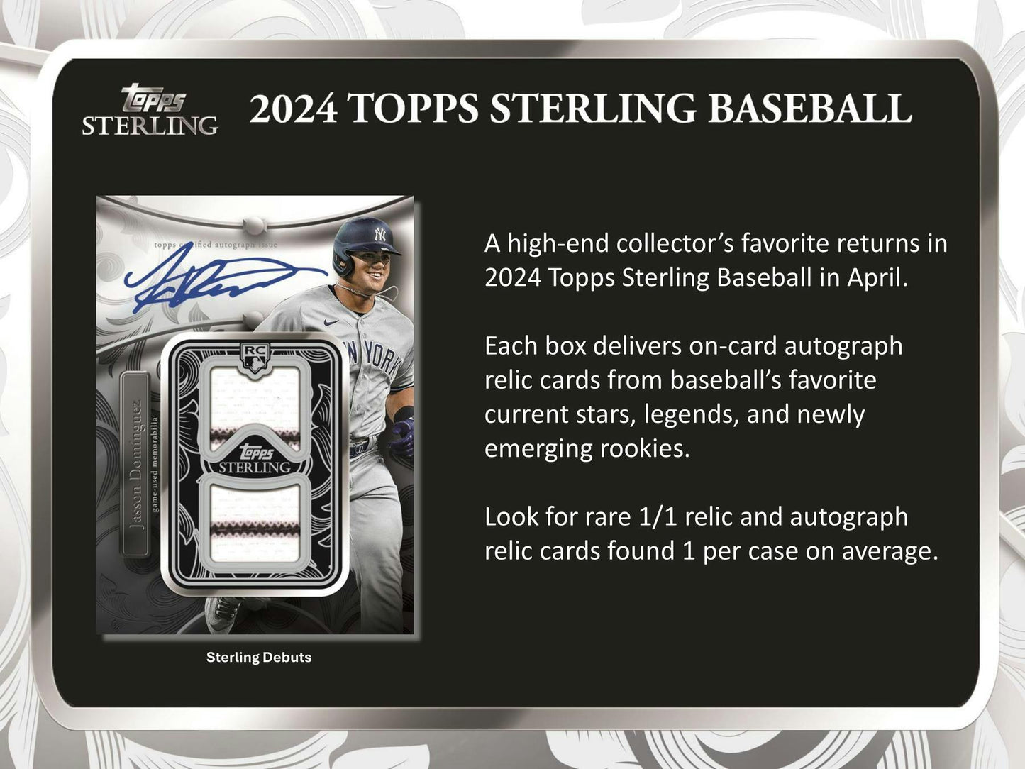 2024 Topps Sterling Baseball Hobby Box - Columbia Hobby - Sports Card Boxes - Toploaders - Card Savers