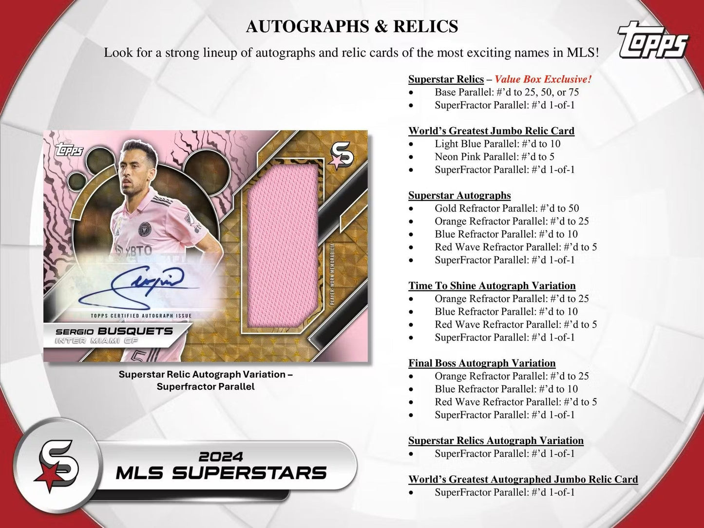 2024 Topps Superstars MLS Major League Soccer 9 - Pack Blaster Box - Columbia Hobby - Sports Card Boxes - Toploaders - Card Savers