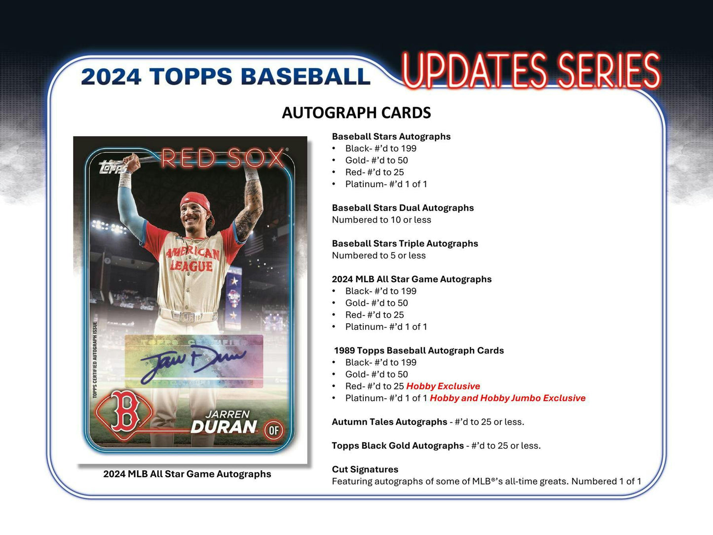 2024 Topps Update Series Baseball Hobby Jumbo Box - Columbia Hobby - Sports Card Boxes - Toploaders - Card Savers