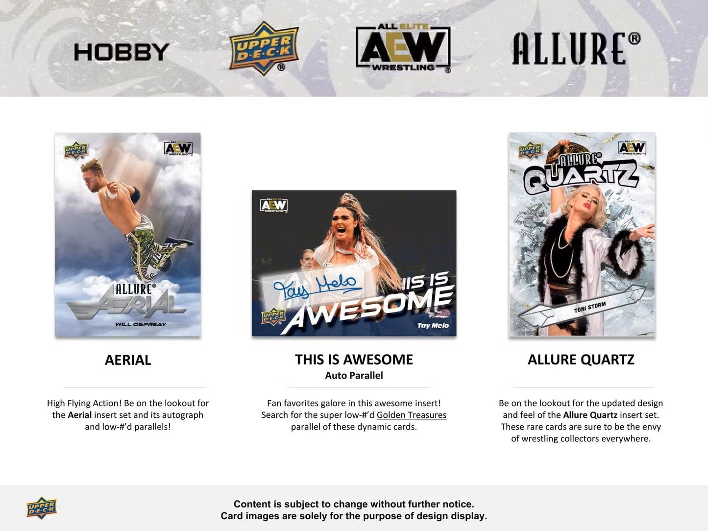 2024 Upper Deck AEW Allure Wrestling Hobby Box | Columbia Sports Cards - Columbia Hobby - Sports Card Boxes - Toploaders - Card Savers