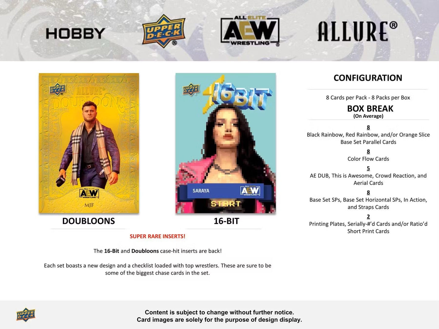 2024 Upper Deck AEW Allure Wrestling Hobby Box | Columbia Sports Cards - Columbia Hobby - Sports Card Boxes - Toploaders - Card Savers