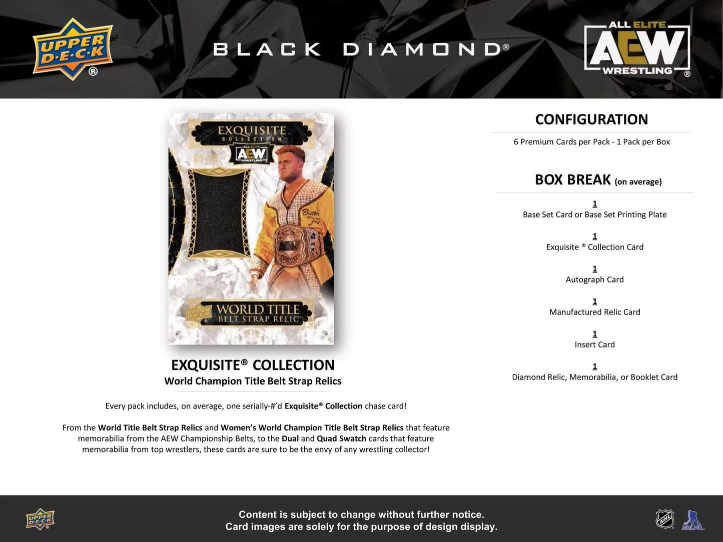 2024 Upper Deck AEW Black Diamond Wrestling Hobby - Columbia Hobby - Sports Card Boxes - Toploaders - Card Savers
