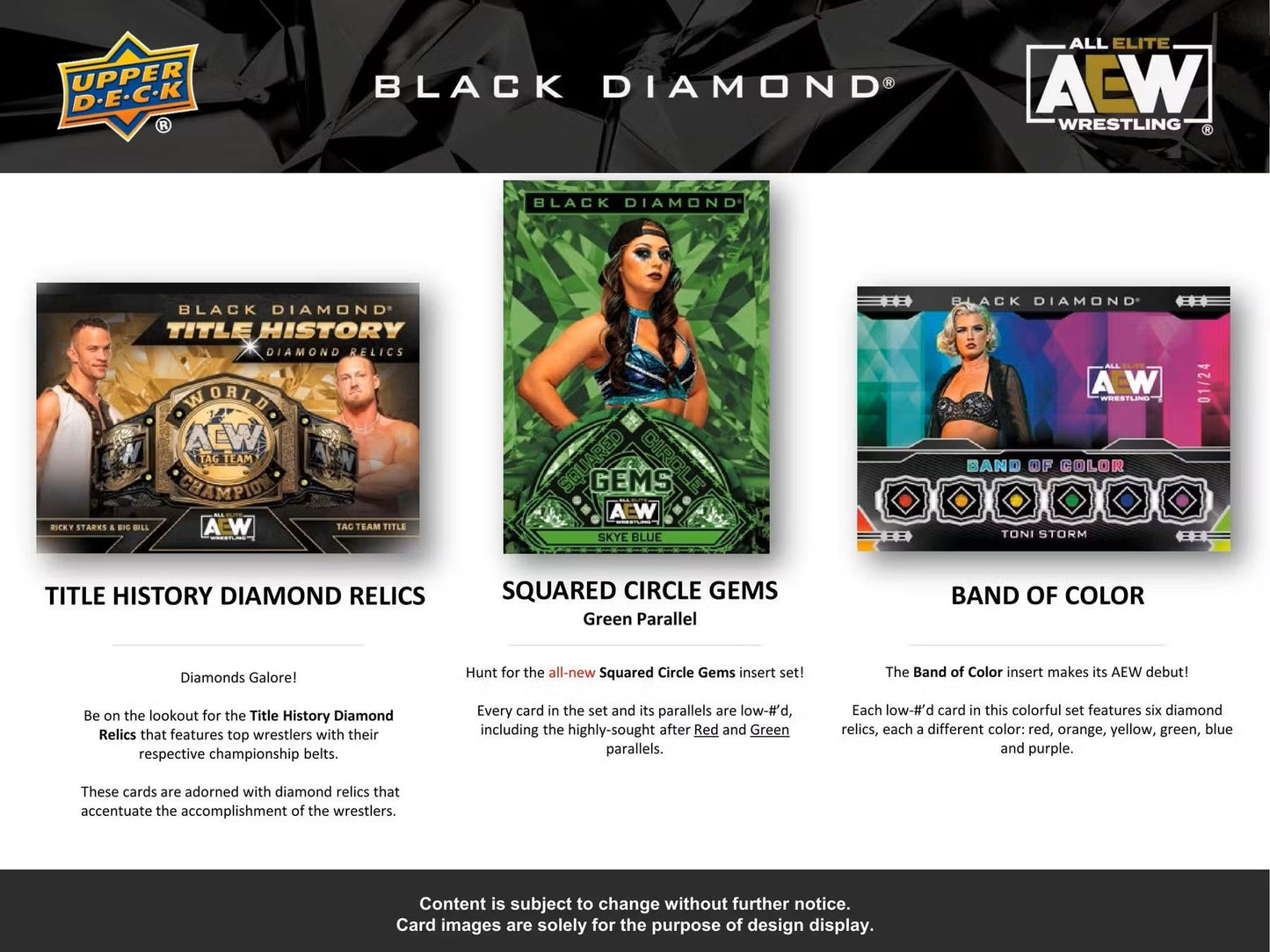 2024 Upper Deck AEW Black Diamond Wrestling Hobby - Columbia Hobby - Sports Card Boxes - Toploaders - Card Savers