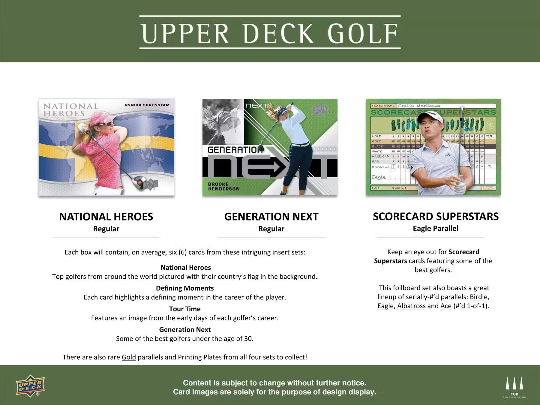 2024 Upper Deck Golf Hobby Box - Columbia Hobby - Sports Card Boxes - Toploaders - Card Savers