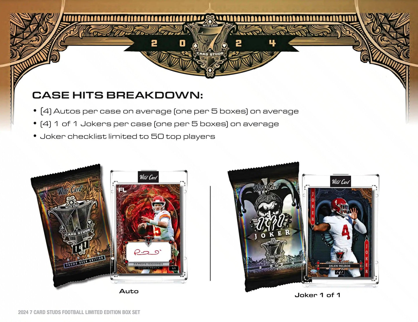 2024 Wild Card 7 Card Studs Metal All Quarterback Edition Football Hobby Box - Columbia Hobby - Sports Card Boxes - Toploaders - Card Savers