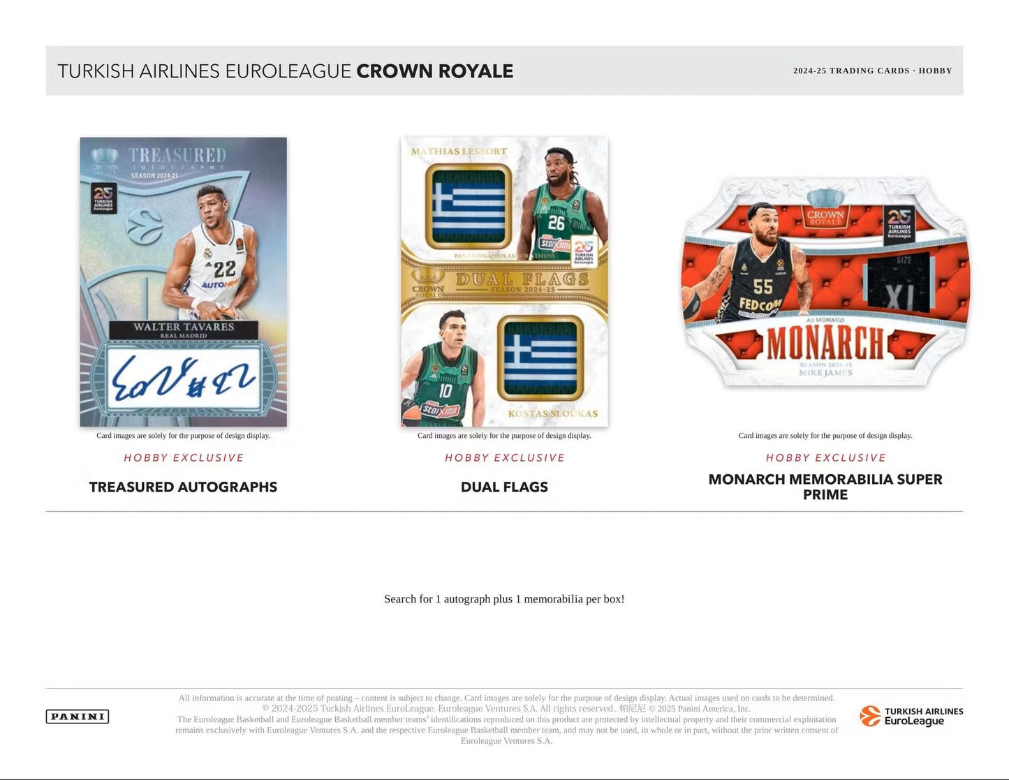 2024/25 Panini EuroLeague Crown Royale Basketball Hobby Box | Columbia Sports Cards & More - Columbia Hobby - Sports Card Boxes - Toploaders - Card Savers
