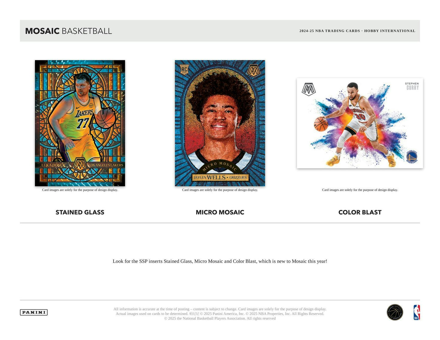 2024/25 Panini Mosaic Basketball International Hobby Box | Columbia Sports Cards - Columbia Hobby - Sports Card Boxes - Toploaders - Card Savers