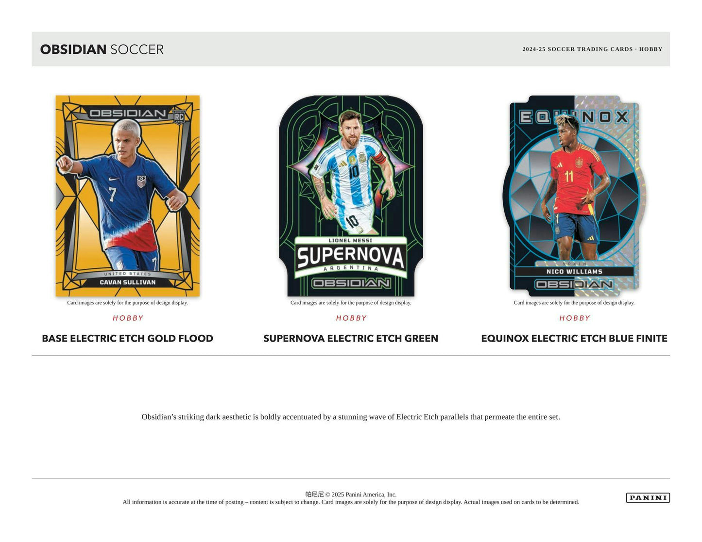2024‑25 Panini Obsidian Soccer Hobby Box - Columbia Hobby - Sports Card Boxes - Toploaders - Card Savers