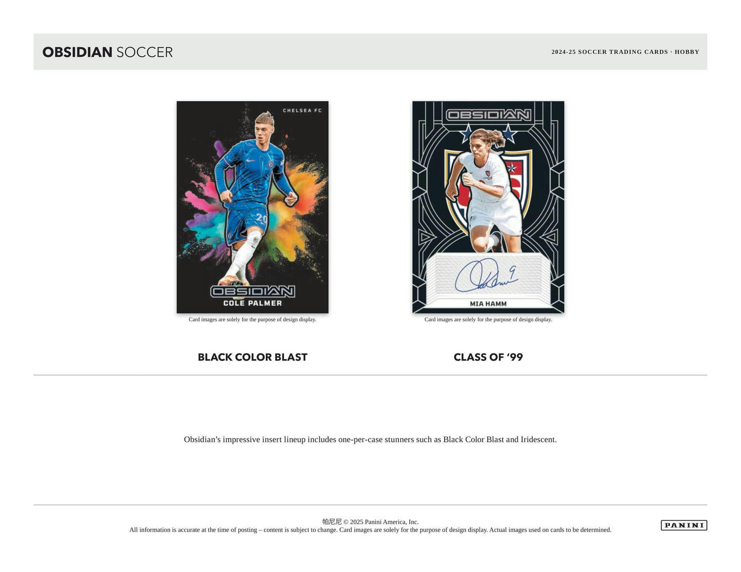 2024‑25 Panini Obsidian Soccer Hobby Box - Columbia Hobby - Sports Card Boxes - Toploaders - Card Savers