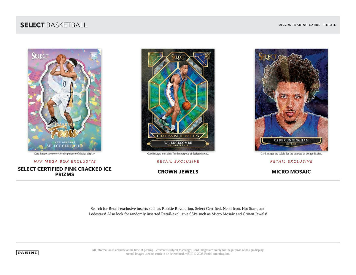 2025/26 Panini Select Basketball Blaster Hobby Box sell sheet 4