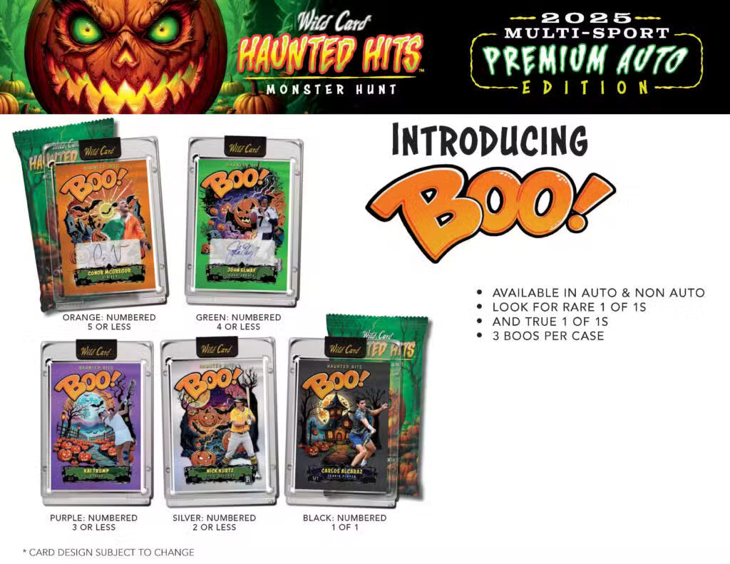 2025 Wild Card Haunted Hits Multi-Sport Premium Auto Edition Hobby Jumbo Box | Columbia Sports Cards