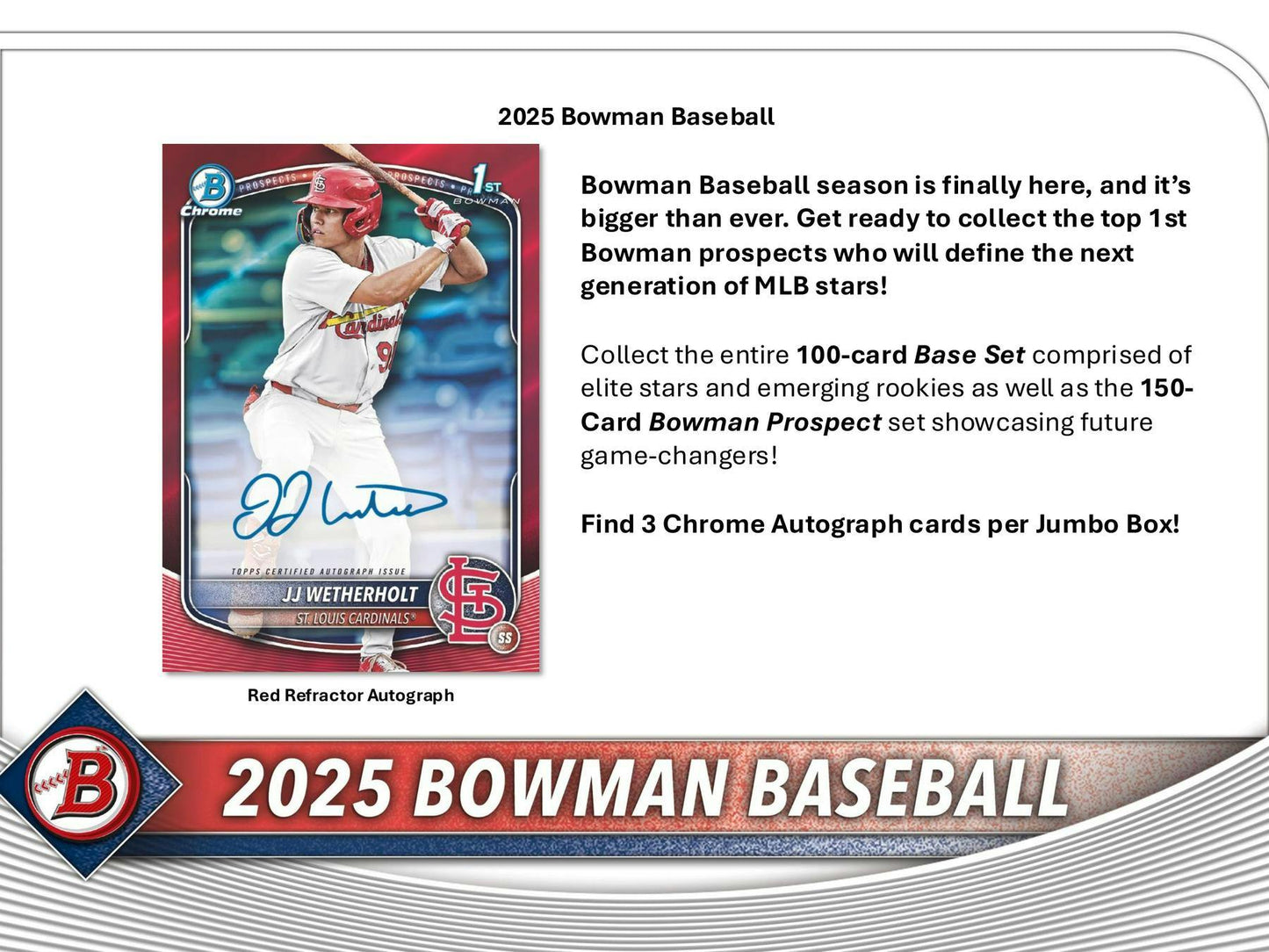 2025 Bowman Baseball Hobby Jumbo Box - Columbia Hobby - Sports Card Boxes - Toploaders - Card Savers