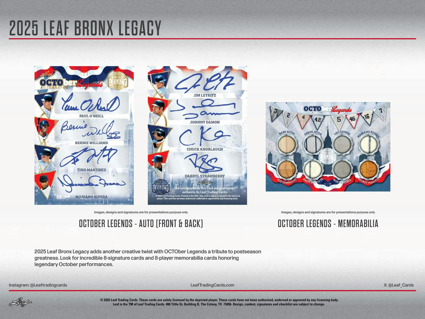 2025 Leaf Bronx Legacy Baseball Hobby Box | Columbia Sports Cards - Columbia Hobby - Sports Card Boxes - Toploaders - Card Savers