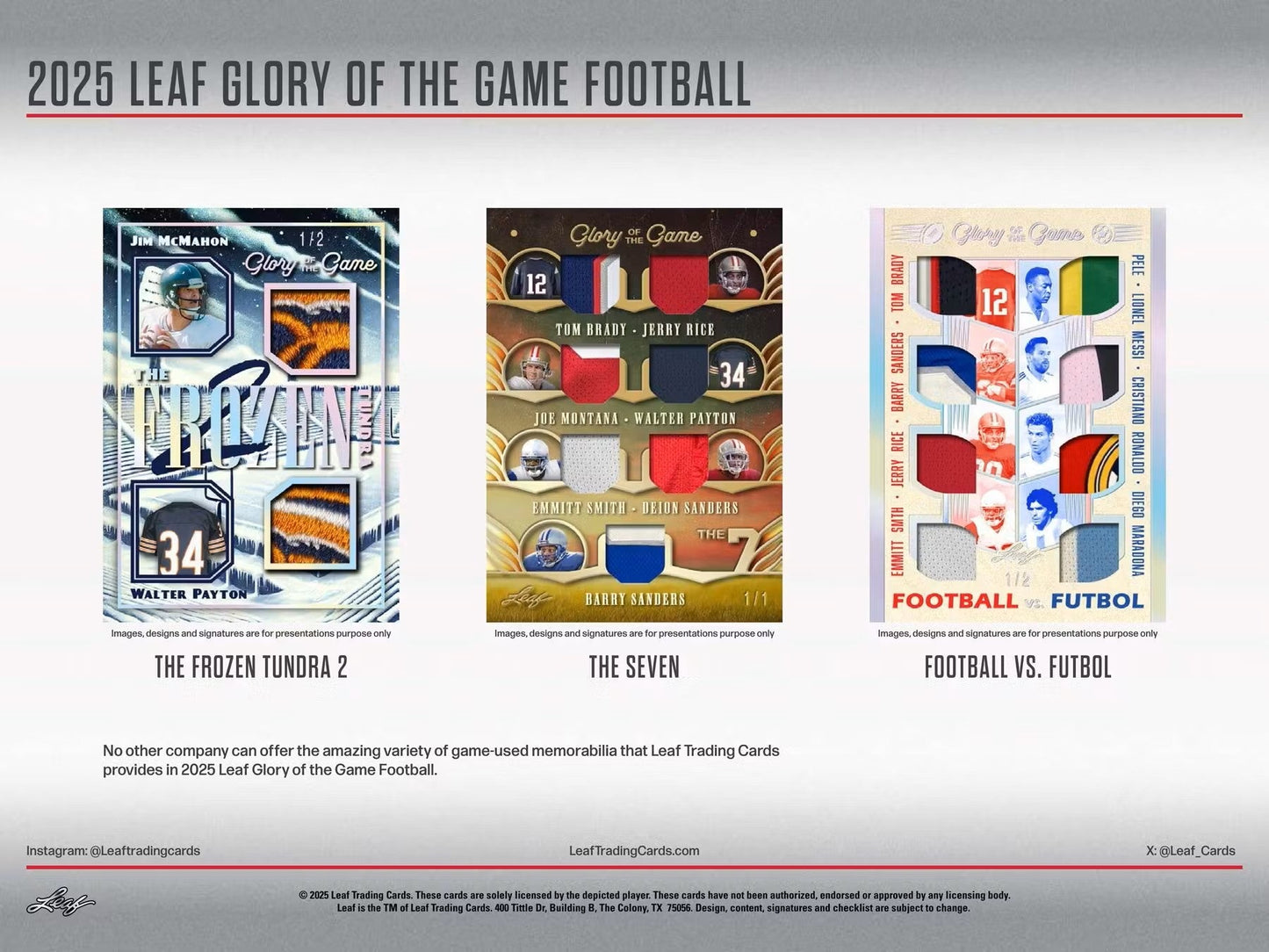 2025 Leaf Glory of the Game Football Hobby Box | Columbia Sports Cards - Columbia Hobby - Sports Card Boxes - Toploaders - Card Savers