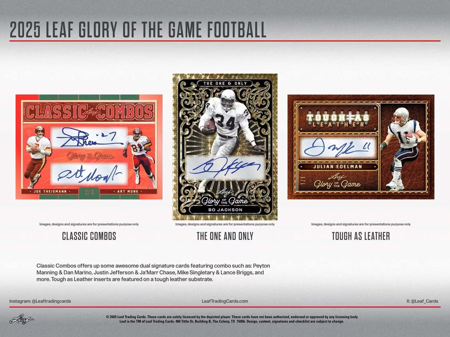2025 Leaf Glory of the Game Football Hobby Box | Columbia Sports Cards - Columbia Hobby - Sports Card Boxes - Toploaders - Card Savers