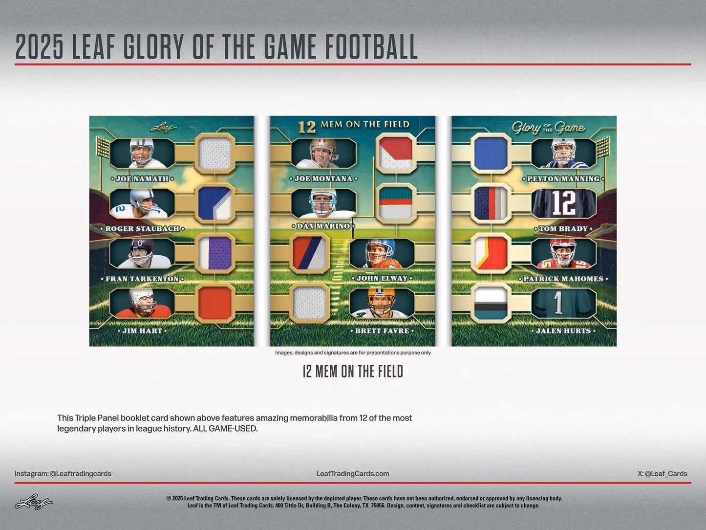 2025 Leaf Glory of the Game Football Hobby Box | Columbia Sports Cards - Columbia Hobby - Sports Card Boxes - Toploaders - Card Savers