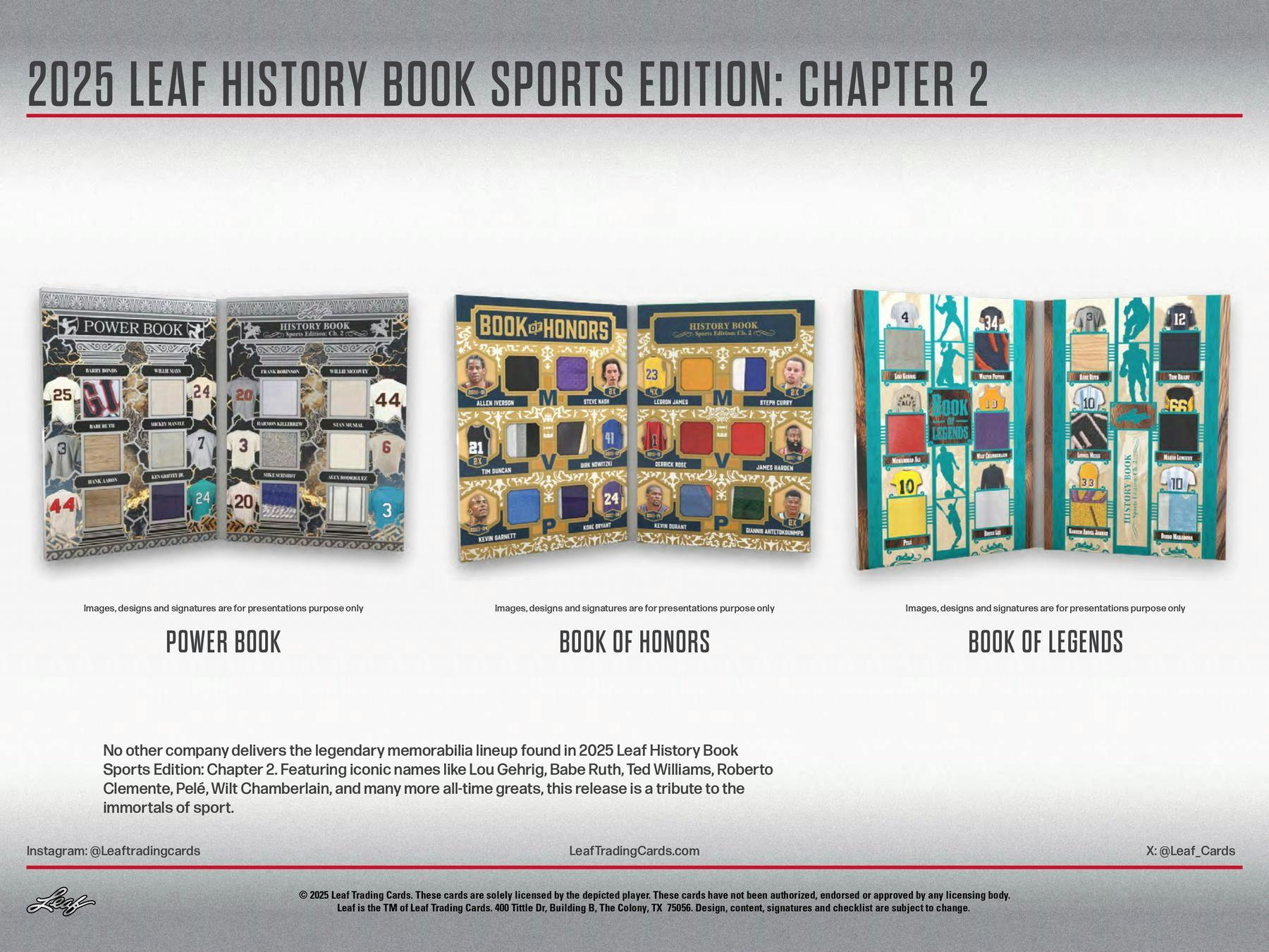 2025 Leaf History Book Sports Edition: Chapter 2 Hobby Box | Columbia Sports Cards - Columbia Hobby - Sports Card Boxes - Toploaders - Card Savers