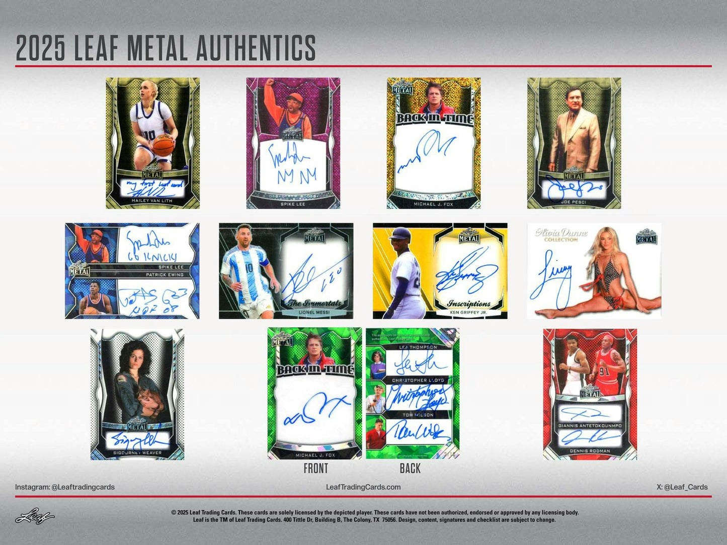 2025 Leaf Metal Authentics Hobby Box | Columbia Sports Cards - Columbia Hobby - Sports Card Boxes - Toploaders - Card Savers