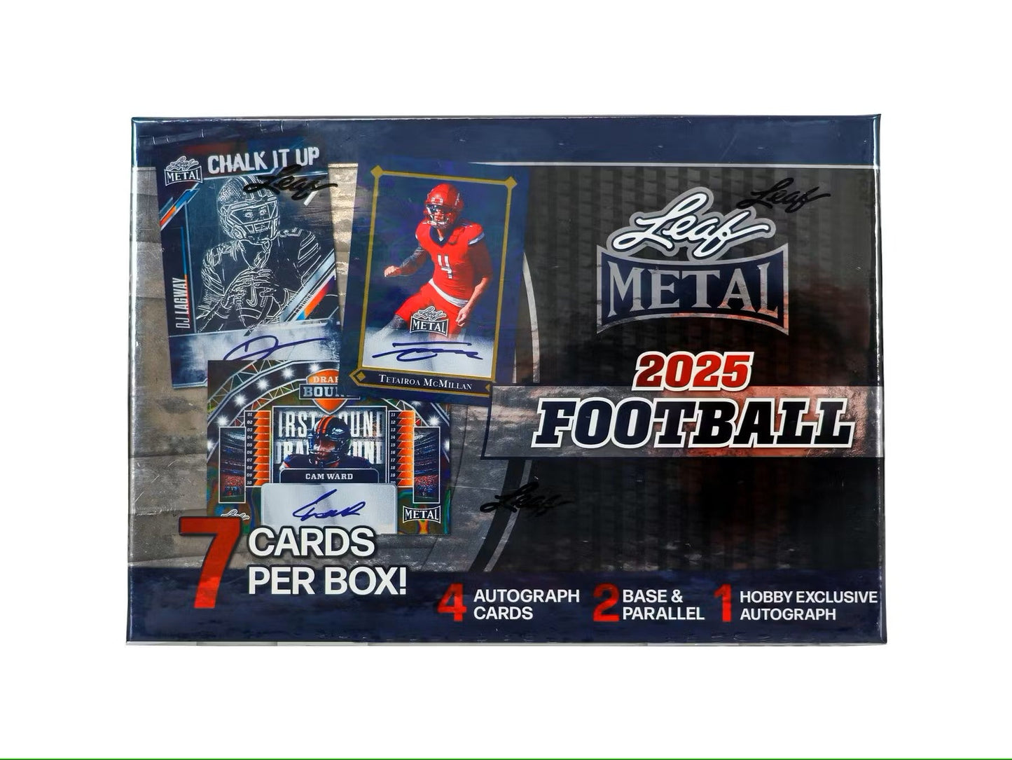 2025 Leaf Metal Football Hobby Box - Columbia Hobby - Sports Card Boxes - Toploaders - Card Savers