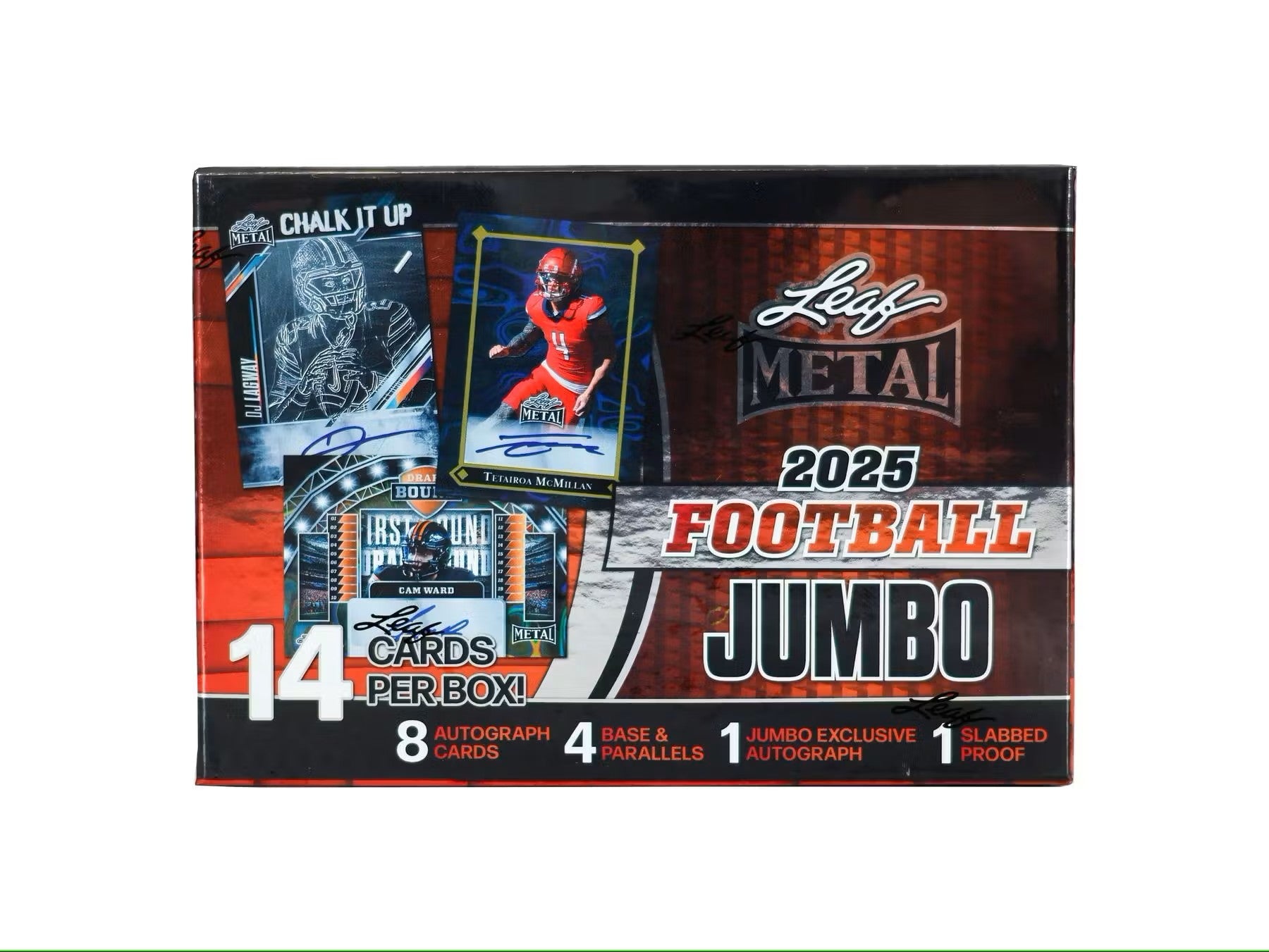 2025 Leaf Metal Football Hobby Jumbo Box - Columbia Hobby - Sports Card Boxes - Toploaders - Card Savers