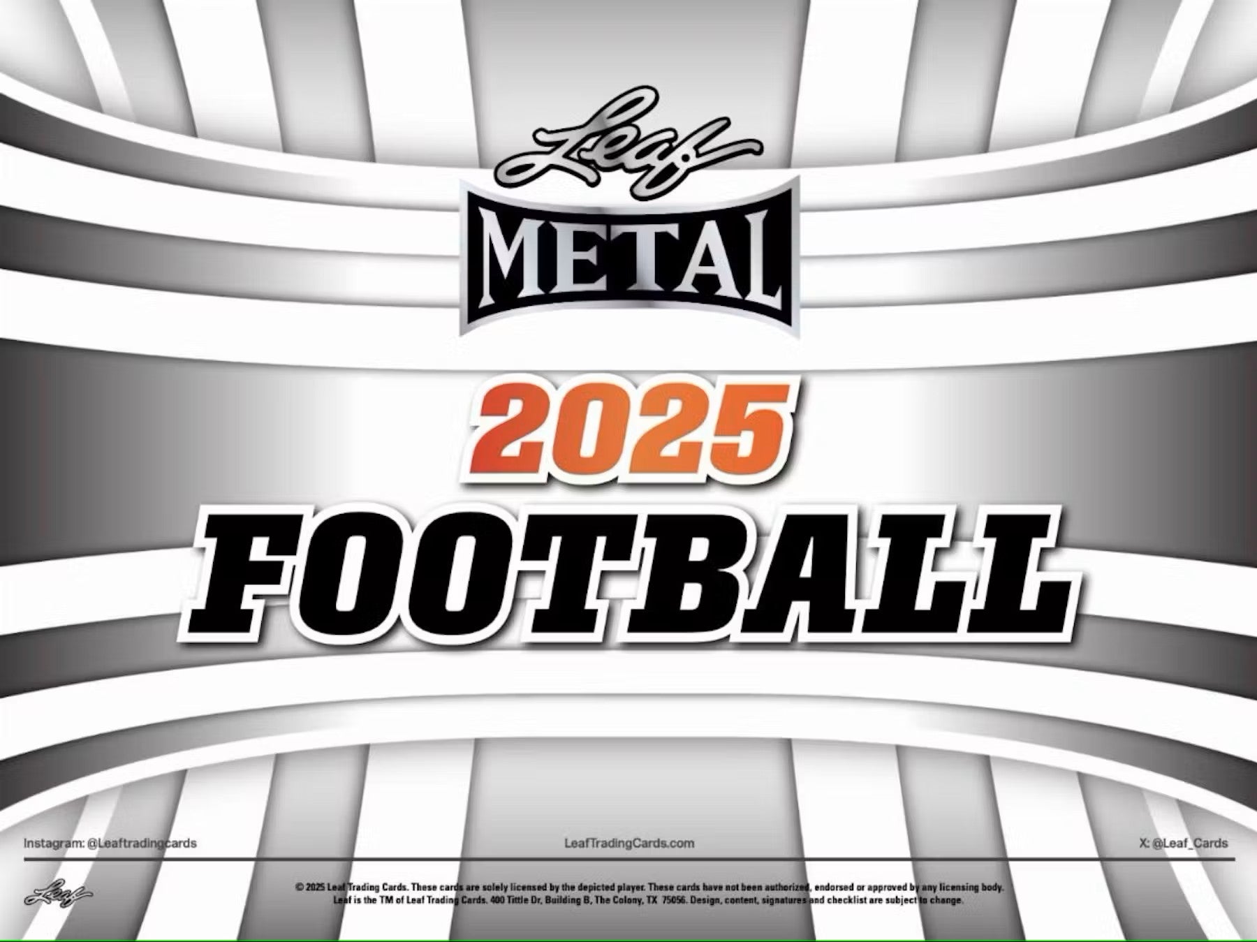2025 Leaf Metal Football Hobby Jumbo Box - Columbia Hobby - Sports Card Boxes - Toploaders - Card Savers