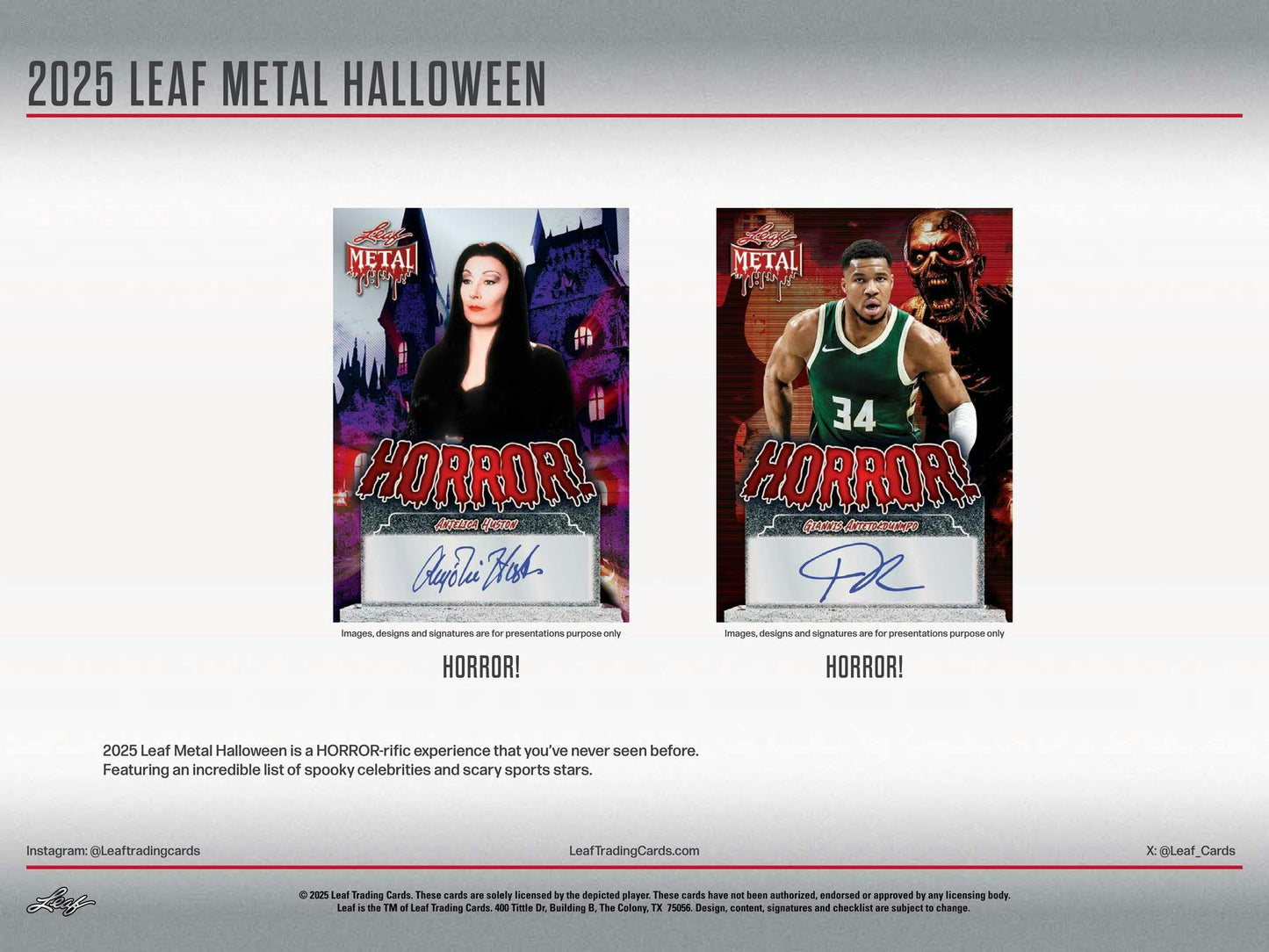 2025 Leaf Metal Halloween Hobby Box | Columbia Sports Cards - Columbia Hobby - Sports Card Boxes - Toploaders - Card Savers