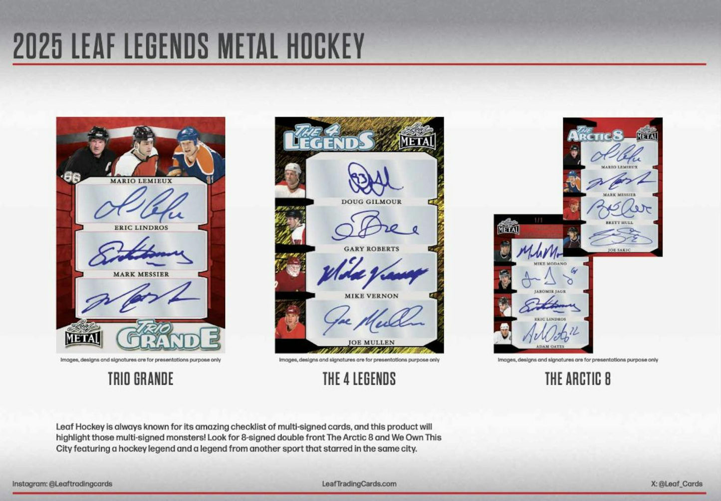 2025 Leaf Metal Legends Hockey Hobby Box - Columbia Hobby - Sports Card Boxes - Toploaders - Card Savers