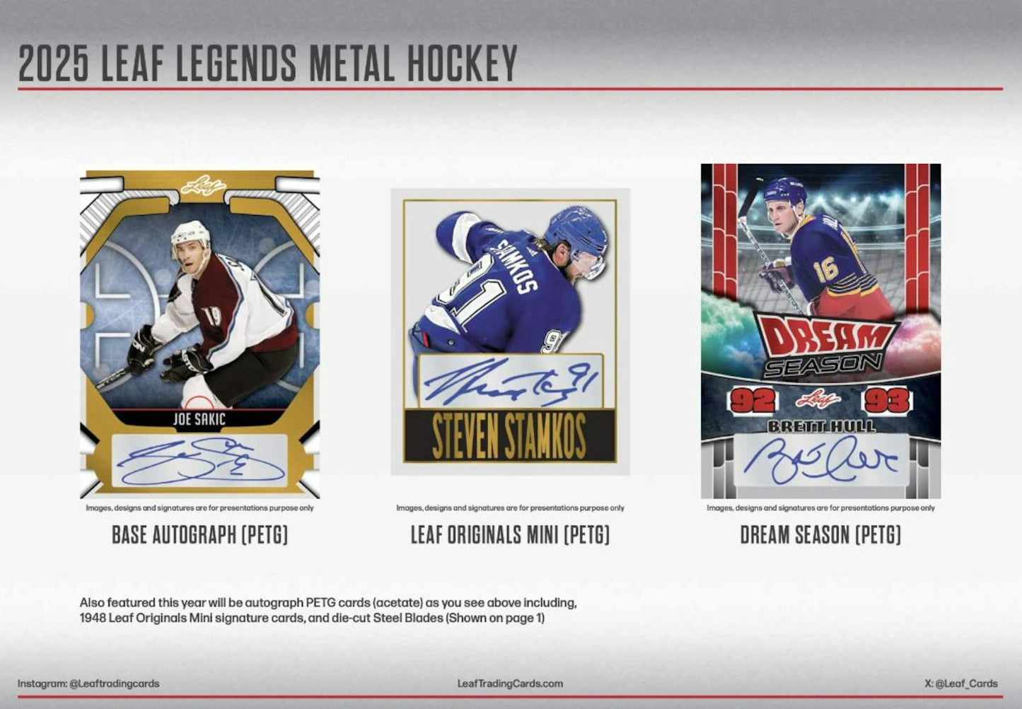 2025 Leaf Metal Legends Hockey Hobby Box - Columbia Hobby - Sports Card Boxes - Toploaders - Card Savers
