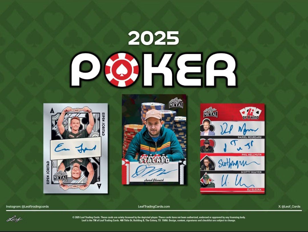 2025 Leaf Metal Poker Hobby Box - Columbia Hobby - Sports Card Boxes - Toploaders - Card Savers