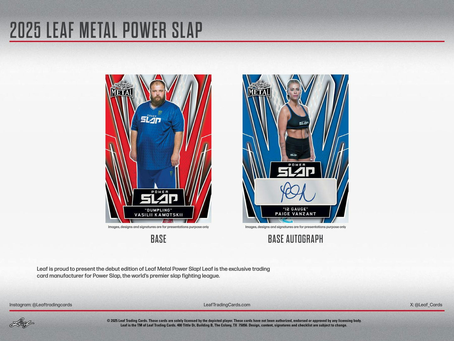 2025 Leaf Metal Power Slap Hobby Box | Columbia Sports Cards - Columbia Hobby - Sports Card Boxes - Toploaders - Card Savers